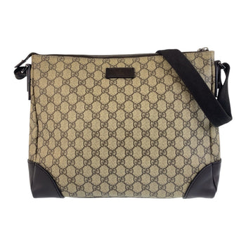 Gucci Shoulder Bag 110054 Gg Supreme Canvas, Leather Beige Shoulder Bag Messenger Bag Women