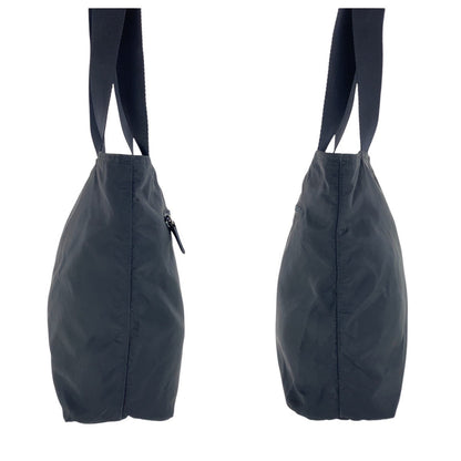 Prada Tote Bag Nylon Black Tote Bag Shoulder Bag Test Triangle With Logo Women