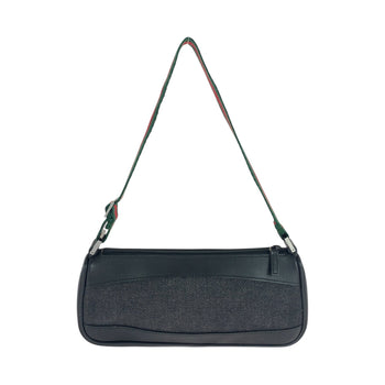 Gucci Handbag 92320 Canvas, Leather Black Silvermetal Handbag Accessory Pouch Sherry Line Women