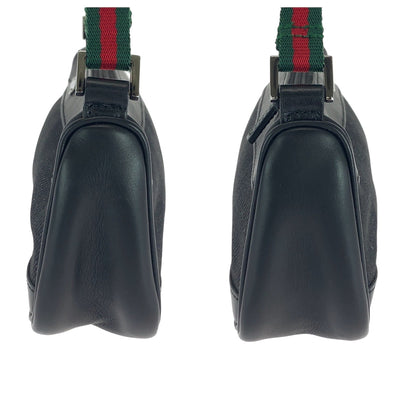 Gucci Handbag 92320 Canvas, Leather Black Silvermetal Handbag Accessory Pouch Sherry Line Women