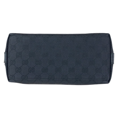 Gucci Shoulder Bag 000 0602 Gg Canvas, Leather Black Silvermetal Hobo Shoulder Bag Women
