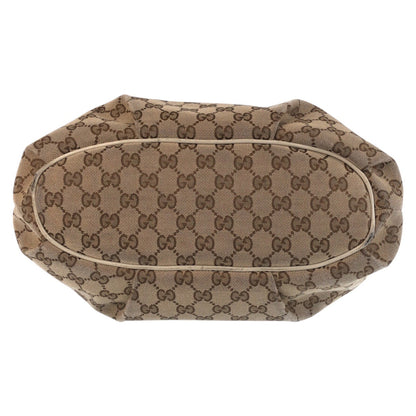 Gucci Shoulder Bag 388930 Gg Canvas, Leather Beige Ivory Gold Metal Shoulder Bag Messenger Bag Women