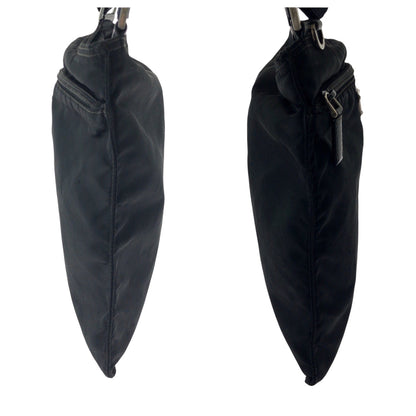 Prada Shoulder Bag Nylon Black Silvermetal Shoulder Bag Sacoche Test Triangle With Logo Mens