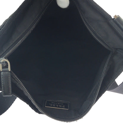 Prada Shoulder Bag Nylon Black Silvermetal Shoulder Bag Sacoche Test Triangle With Logo Mens