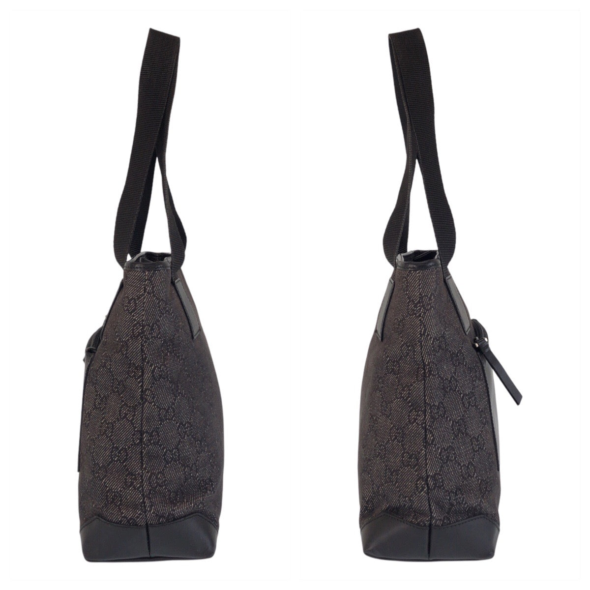 Gucci Tote Bag 28893 Gg Canvas, Leather Black Black Tote Bag Shoulder Bag Women
