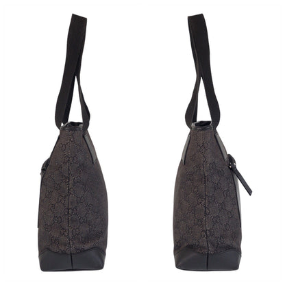 Gucci Tote Bag 28893 Gg Canvas, Leather Black Black Tote Bag Shoulder Bag Women