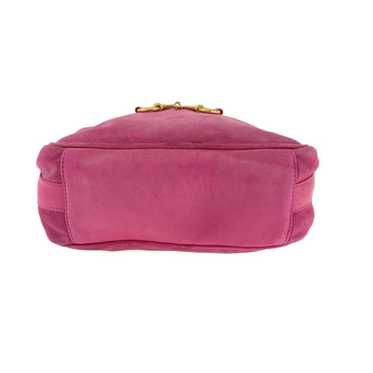 Gucci Shoulder Bag 007 3444 0221 Suede Pink Shoulder Bag Pochette Old Gucci Horsebit Women