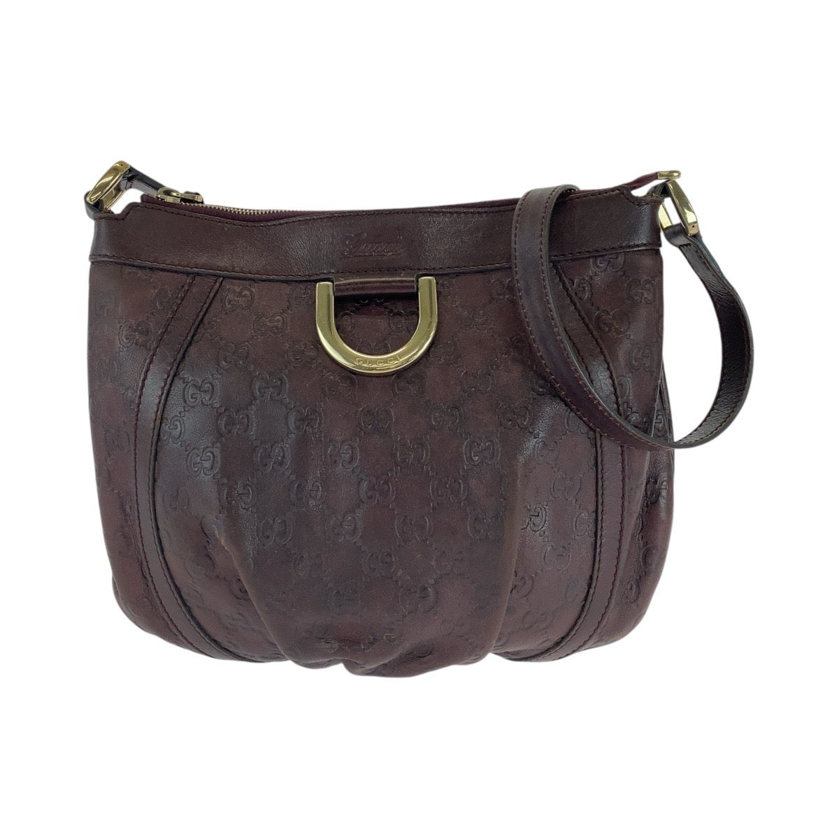 Gucci Shoulder Bag 203257 Leather Brown Shoulder Bag Pochette Abby Guccissima Women