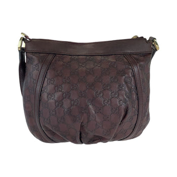 Gucci Shoulder Bag 203257 Leather Brown Shoulder Bag Pochette Abby Guccissima Women