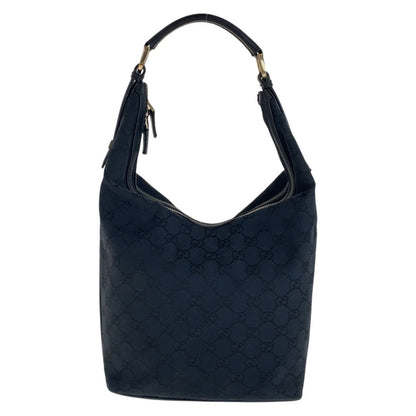 Gucci Shoulder Bag 001 4288 Gg Canvas, Leather Black Goldmetal Shoulder Bag Handbag Women