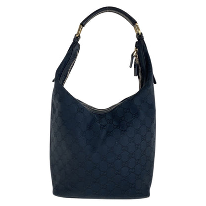 Gucci Shoulder Bag 001 4288 Gg Canvas, Leather Black Goldmetal Shoulder Bag Handbag Women