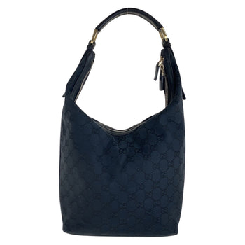 Gucci Shoulder Bag 001 4288 Gg Canvas, Leather Black Goldmetal Shoulder Bag Handbag Women