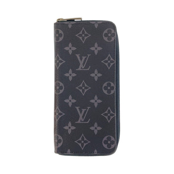 Louis Vuitton Long Wallet Purse M62295 Pvc Black Silvermetal Long Wallet Purse Zip Around Monogram
