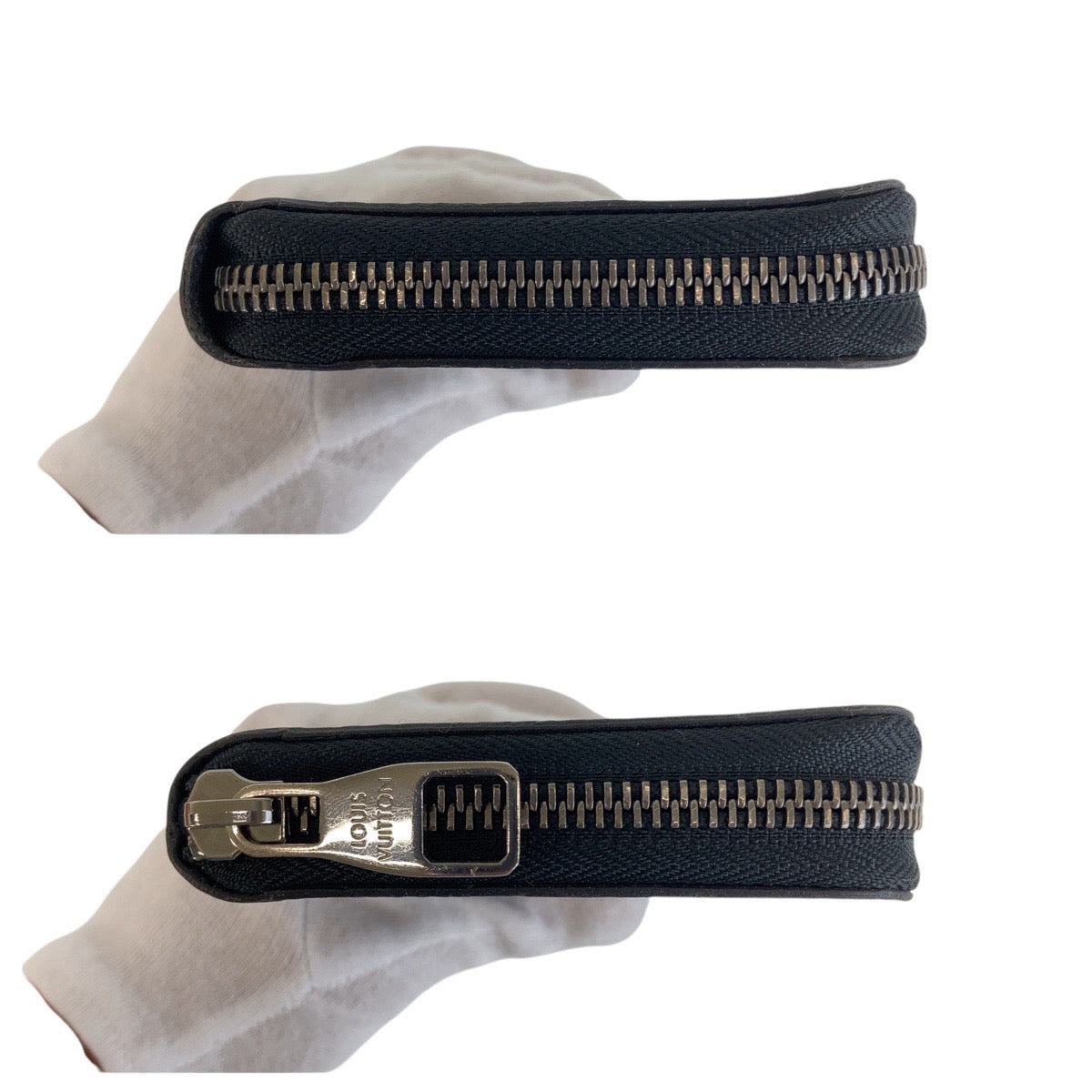 Louis Vuitton Long Wallet Purse M62295 Pvc Black Silvermetal Long Wallet Purse Zip Around Monogram