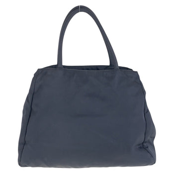 Prada Tote Bag Nylon Black Silvermetal Tote Bag Handbag Test Triangle With Logo Women