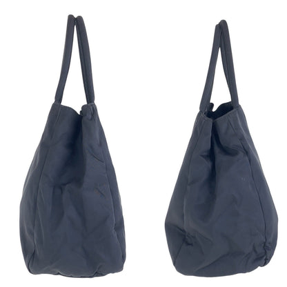 Prada Tote Bag Nylon Black Silvermetal Tote Bag Handbag Test Triangle With Logo Women