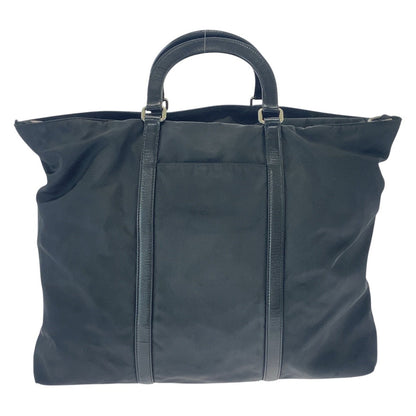 Prada Tote Bag Nylon Black Silvermetal Tote Bag Shoulder Bag 2Way Test Triangle With Logo Mens