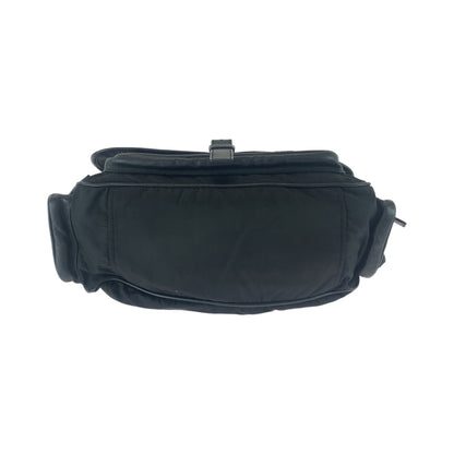 Prada Shoulder Bag Nylon Black Silvermetal Shoulder Bag Messenger Bag Test Triangle With Logo Mens
