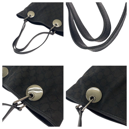 Gucci Tote Bag 120836 Gg Canvas Black Silvermetal Tote Bag Shoulder Bag Women