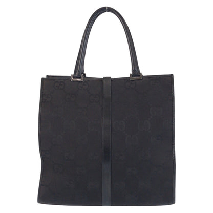 Gucci Tote Bag 002 1064 Gg Canvas, Leather Black Black Tote Bag Shoulder Bag Jackie Gg Jumbo Women