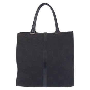 Gucci Tote Bag 002 1064 Gg Canvas, Leather Black Black Tote Bag Shoulder Bag Jackie Gg Jumbo Women