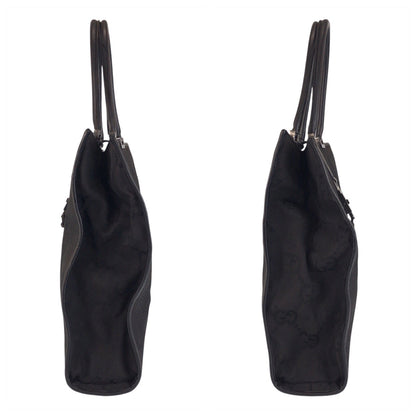 Gucci Tote Bag 002 1064 Gg Canvas, Leather Black Black Tote Bag Shoulder Bag Jackie Gg Jumbo Women
