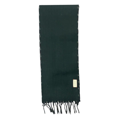 Gucci Scarf 429736 Wool Brown Green Multicolor Mens