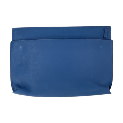 Loewe Clutch Bag Leather Blue White Silvermetal Clutch Bag Business Bag T Pouch Women