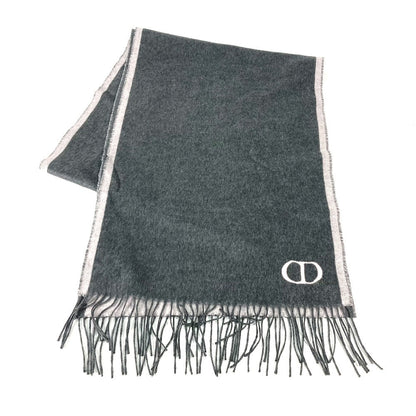 Dior Scarf 93E0015Dh001 Silk Gray Cd Logo Women
