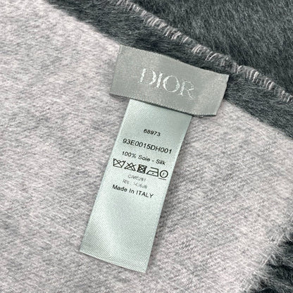 Dior Scarf 93E0015Dh001 Silk Gray Cd Logo Women