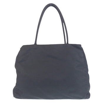 Prada Tote Bag Nylon Black Silvermetal Tote Bag Shoulder Bag Handbag Test Triangle With Logo Women