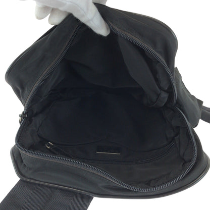 Prada Shoulder Bag Nylon Black Silvermetal Shoulder Bag Messenger Bag Test Triangle With Logo Mens