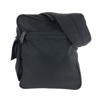 Prada Shoulder Bag Nylon Black Silvermetal Shoulder Bag Messenger Bag Test Triangle With Logo Mens