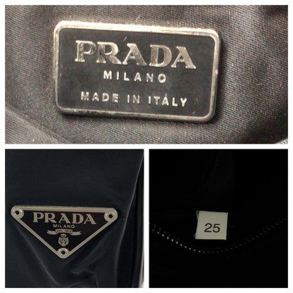 Prada Shoulder Bag Nylon Black Silvermetal Shoulder Bag Messenger Bag Test Triangle With Logo Mens