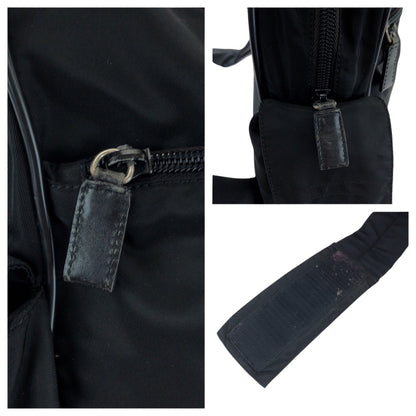 Prada Shoulder Bag Nylon Black Silvermetal Shoulder Bag Messenger Bag Test Triangle With Logo Mens