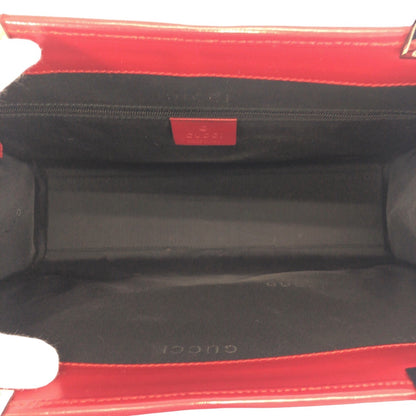 Gucci Shoulder Bag 002 1073 Gg Canvas, Leather Red Silver Metal Shoulder Bag Handbag Jackie Women