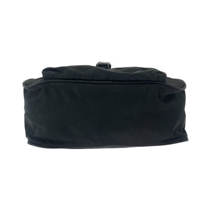 Prada Shoulder Bag Br2156 Nylon Black Brown Silvermetal One Shoulder Bag Test Triangle With Logo
