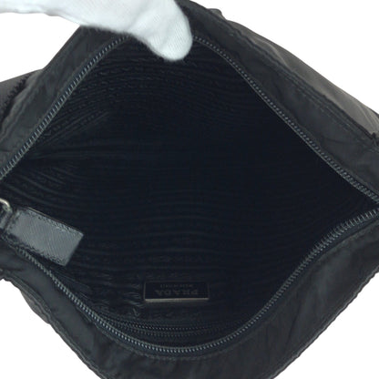 Prada Shoulder Bag Nylon Black Silvermetal Shoulder Bag Sacoche Test Triangle With Logo Women