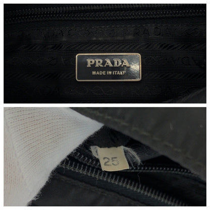 Prada Shoulder Bag Nylon Black Silvermetal Shoulder Bag Sacoche Test Triangle With Logo Women