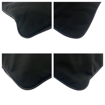 Prada Shoulder Bag Nylon Black Silvermetal Shoulder Bag Pochette Test Triangle With Logo Mens