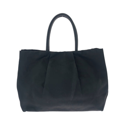 Prada Tote Bag Bn1601 Nylon Black Goldmetal Tote Bag Handbag Test Logo Ribbon Women