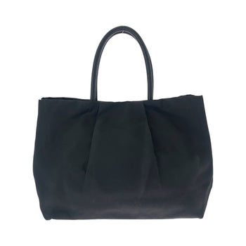 Prada Tote Bag Bn1601 Nylon Black Goldmetal Tote Bag Handbag Test Logo Ribbon Women