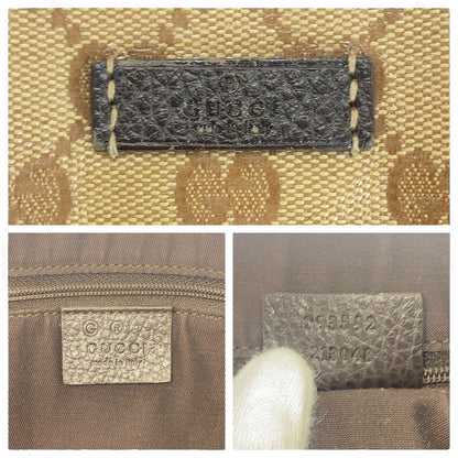 Gucci Tote Bag 293592 Pvc, Leather Beige Brown Gold Metal Tote Bag Shoulder Bag Sherry Line Gg
