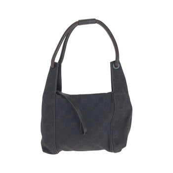 Gucci Shoulder Bag 101333 Gg Canvas Brown Black Metal Shoulder Bag Handbag Women