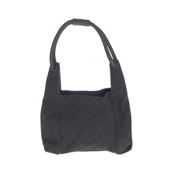 Gucci Shoulder Bag 101333 Gg Canvas Brown Black Metal Shoulder Bag Handbag Women