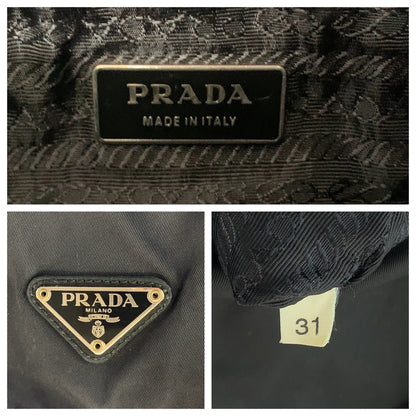 Prada Shoulder Bag 1Bd671 Nylon Black Silvermetal Shoulder Bag Messenger Bag Test Triangle With