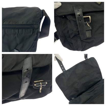 Prada Shoulder Bag 1Bd671 Nylon Black Silvermetal Shoulder Bag Messenger Bag Test Triangle With