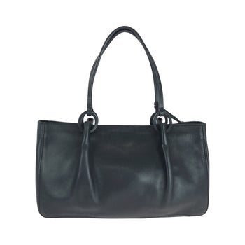 Gucci Tote Bag 94898 Leather Black Goldmetal Tote Bag Handbag Women