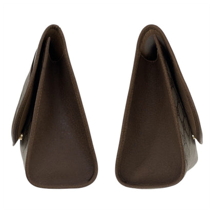 Gucci Clutch Bag 89 01 031 Gg Supreme Canvas, Leather Beige Brown Gold Metal Clutch Bag Sherry Line