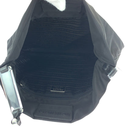 Prada Shoulder Bag Nylon Black Silvermetal Clear One Shoulder Bag Test Triangle With Logo Women
